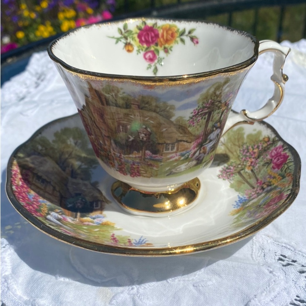 Tranquil Garden Teacup and Saucer